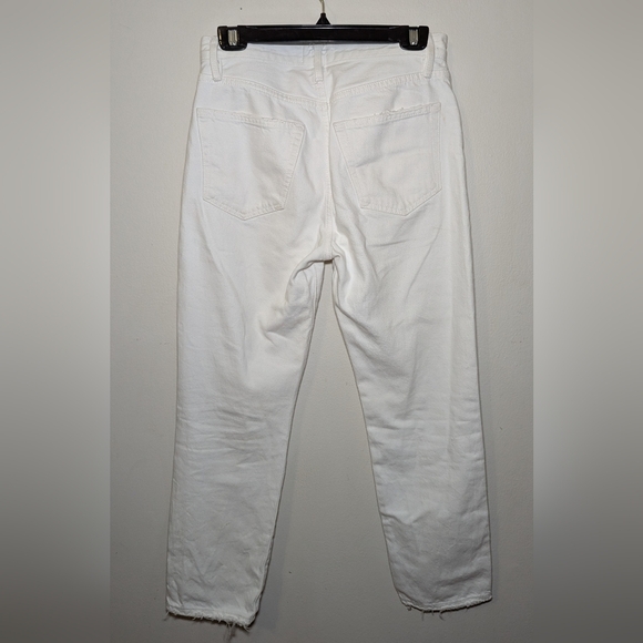 Frame Denim Le Original Women's White Jeans Straight Leg Crop Button Fly Size 26 - Picture 3 of 7